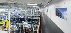The production floor of the ABB factory in Quebec City, Canada