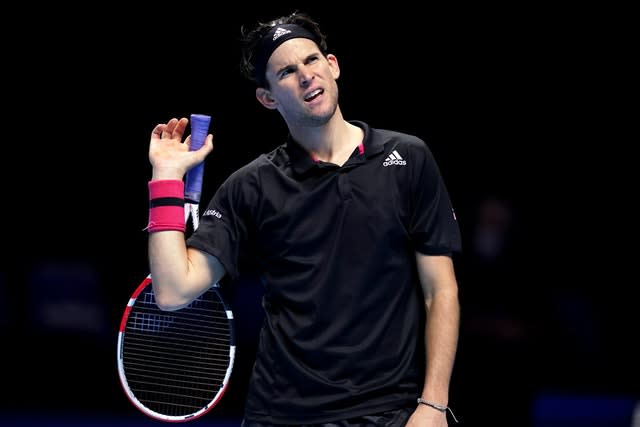 Dominic Thiem will play either Novak Djokovic or Alexander Zverev in the semi-finals