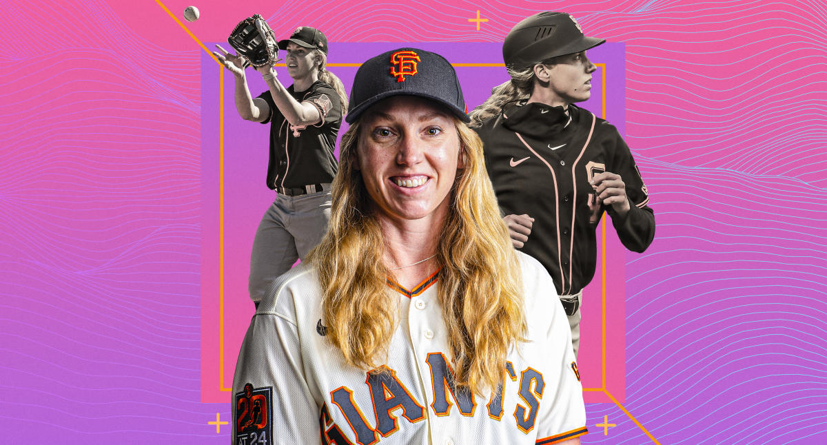 Giants coach Alyssa Nakken's long walk to 1st base historic step for women  in baseball