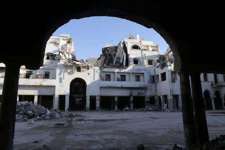 A historic building, that was ruined during a three-year conflict, is seen in Benghazi, Libya February 28, 2018. REUTERS/Esam Omran Al-Fetori