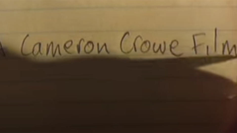 Opening Credits, Almost Famous, A Film By Cameron Crowe