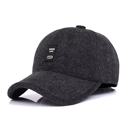 5) Men's Woolen Tweed Peaked Baseball Cap