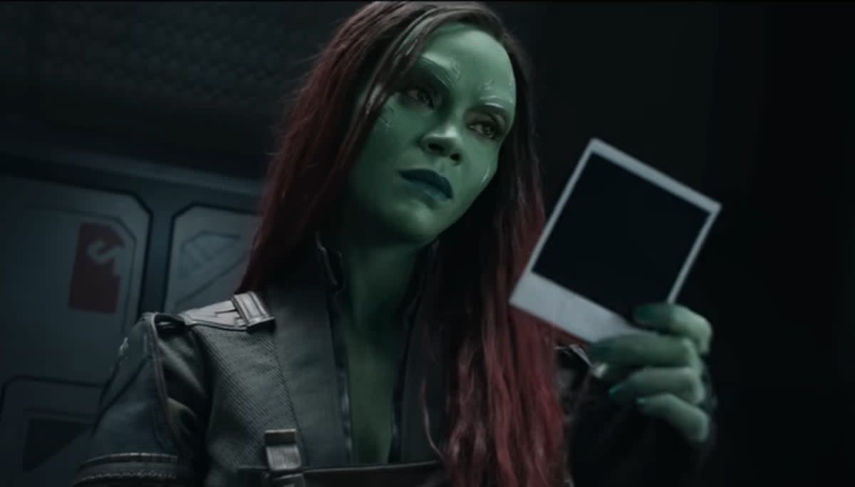 Zoe Saldaña stars as Gamora in the Guardians of the Galaxy franchise (Marvel)