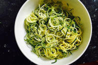 The crooner got in on the spiralized veggie trend this week. How'd you cook them, Sam?