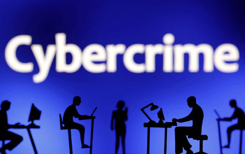 FILE PHOTO: Illustration shows the word "Cybercrime"