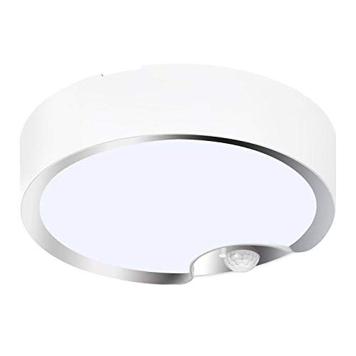 TOOWELL Motion Sensor Ceiling Light Battery Operated Indoor/Outdoor LED Ceiling Lights for Closet Hallway Pantry Laundry Stairs Garage Bathroom Shower Porch Shed Wall 400LM Motion Activated Light 1