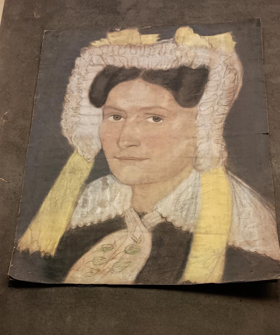 This chalk drawing of the woman could be Richard Shine’s wife, formerly Mary Ann Maultsby.