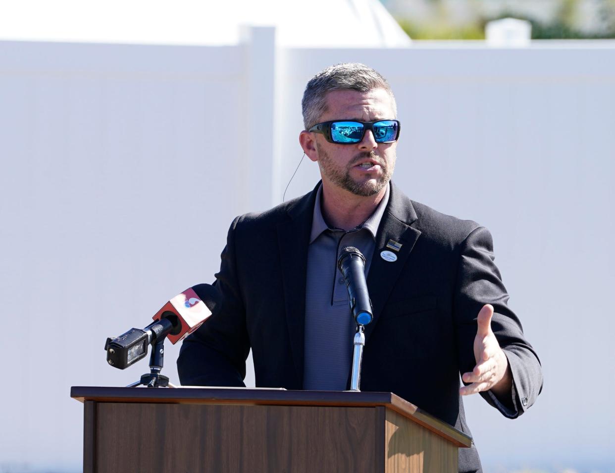 Volusia County Councilman Danny Robins, shown speaking at a septic-to-sewer project groundbreaking in Oak Hill in January, came within hours of being re-elected without opposition Friday, but Ted Noftall, a former candidate for Port Orange mayor, qualified as a candidate, making the Council District 3 seat a race.