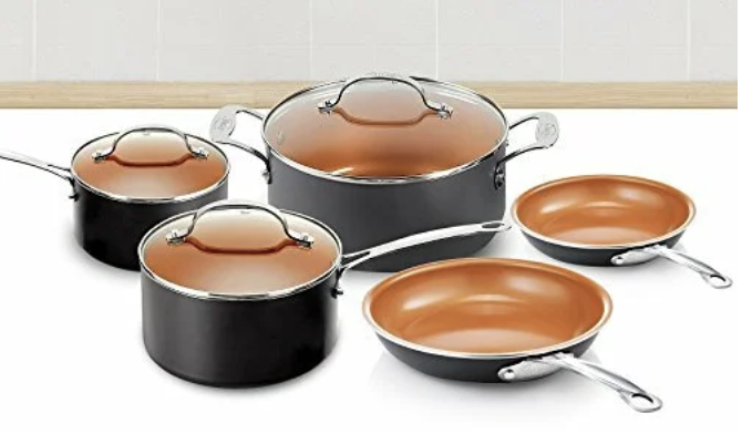 Gotham Steel 10 Piece Ceramic Non Stick Cookware Set