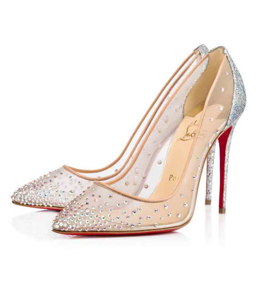 Christian Louboutin Follies Strass 100mm Pumps