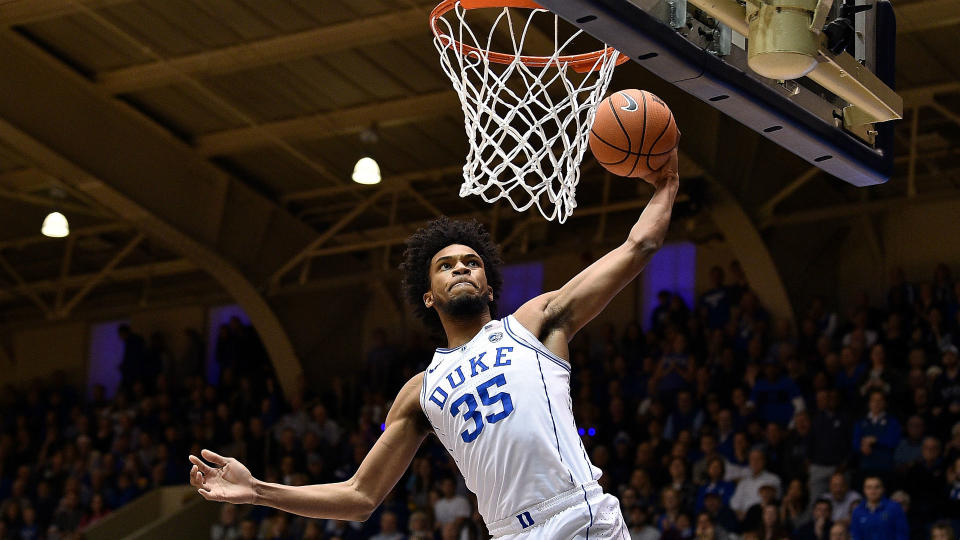Duke’s Marvin Bagley III is the ACC’s leading scorer and rebounder, but still faces a litany of question marks regarding his NBA potential on both sides of the ball. (AP)