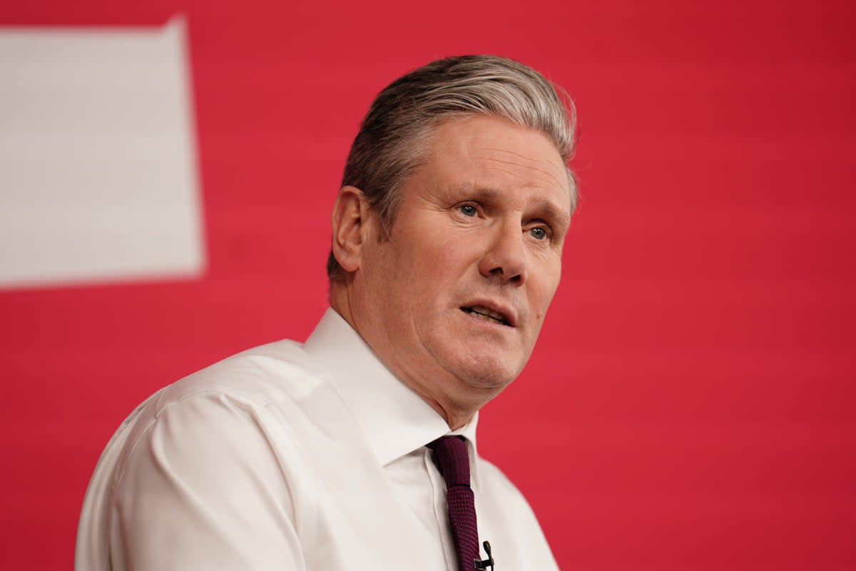 A Labour government would freeze council tax bills this year, Sir Keir Starmer will say as he launches his party’s local elections campaign (Jordan Pettitt/PA) (PA Wire)