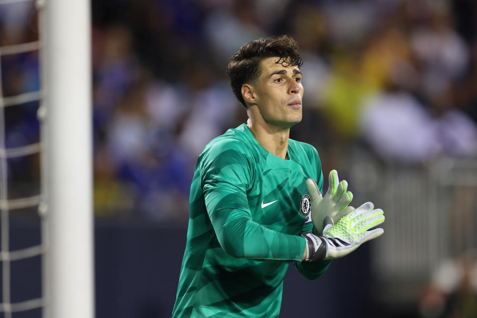 Kepa Arrizabalaga im August 2023 in Chicago, Illinois. (Photo by Matthew Ashton - AMA/Getty Images)