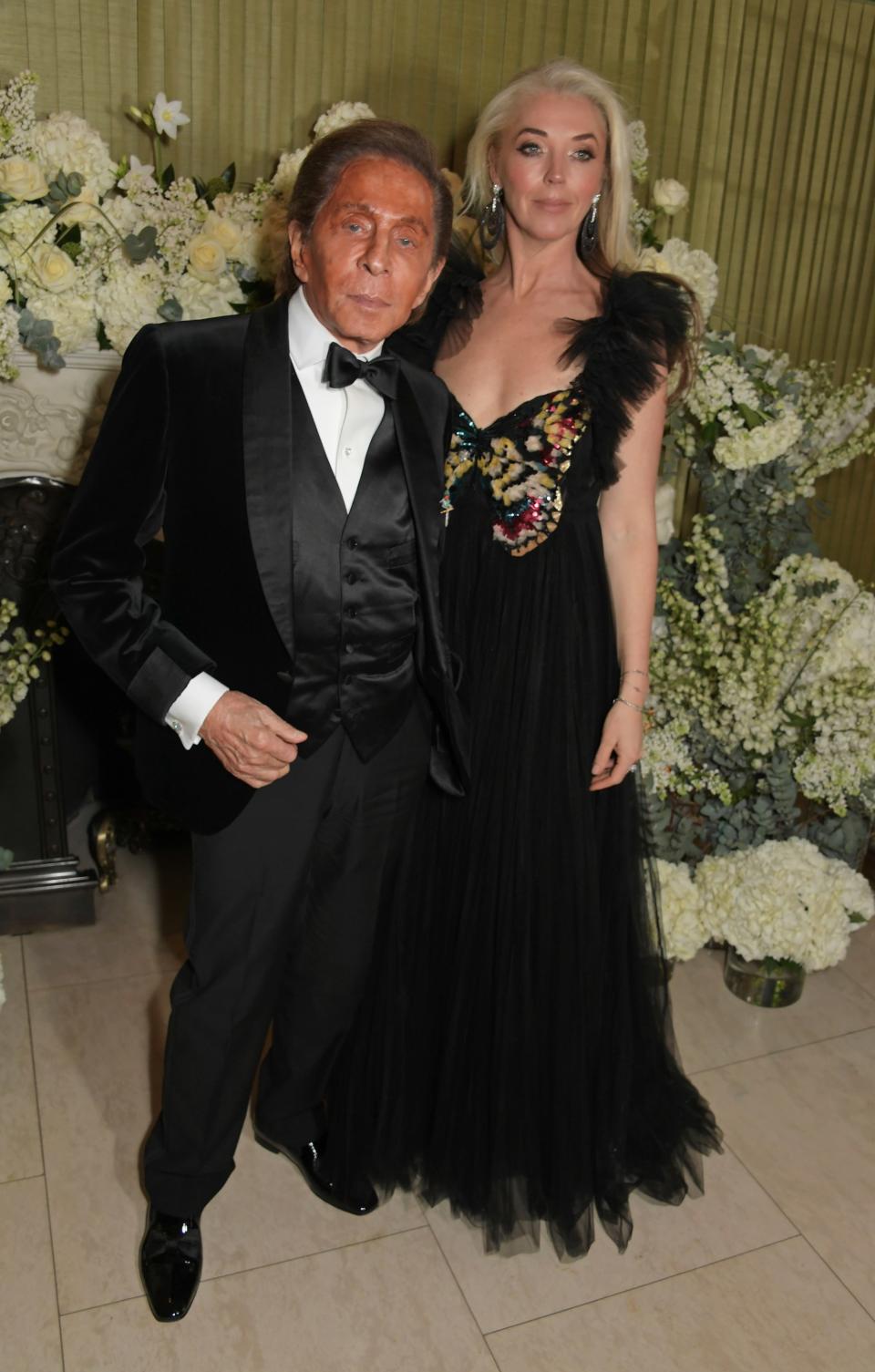 Valentino Garavani and Tamara Beckwith attend the British Vogue and Tiffany & Co. Celebrate Fashion and Film Party at Annabel’s