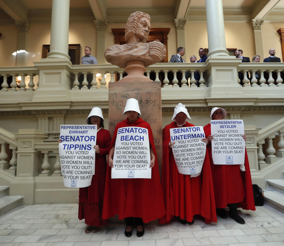 The ACLU, Center for Reproductive Rights and Planned Parenthood are suing Georgia over their six-week abortion ban, which Gov. Kemp signed on May 7.&nbsp; (Photo: (John Bazemore/AP Photo))