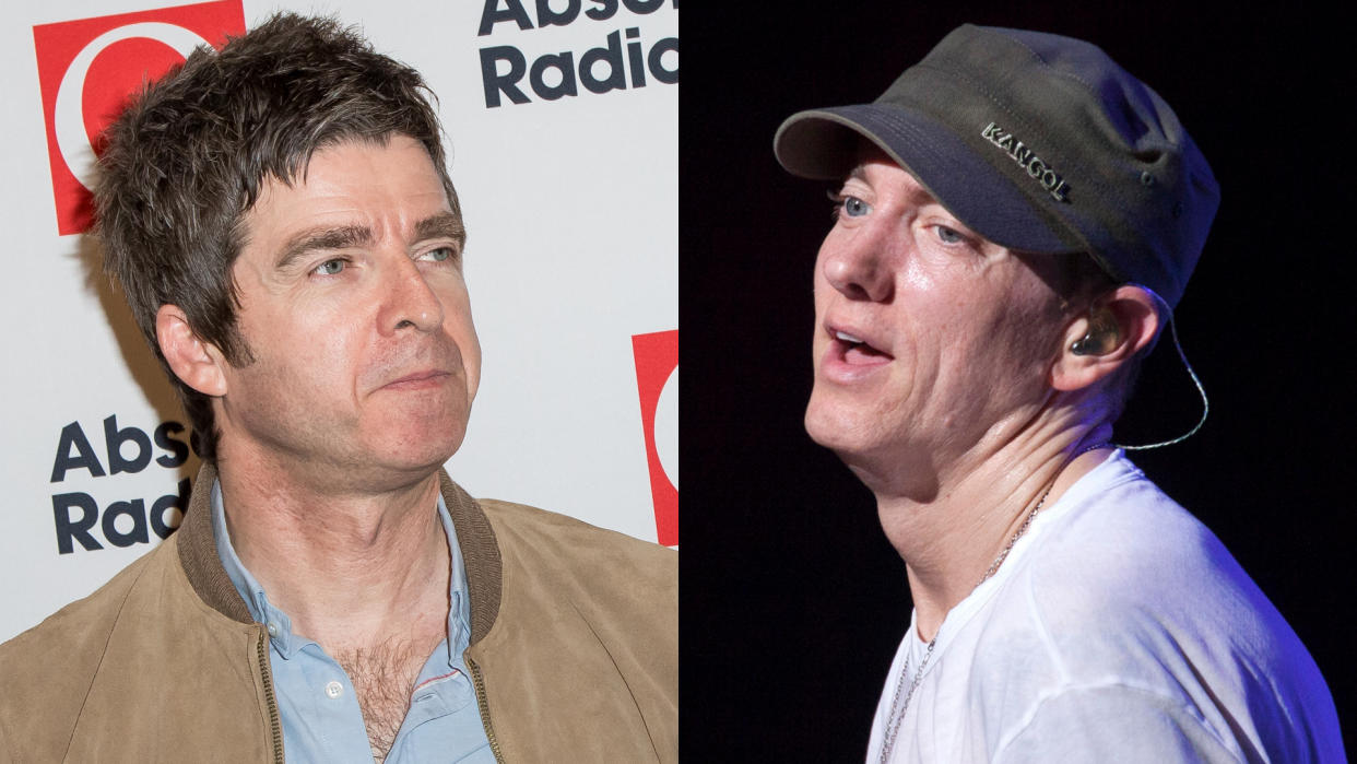 Noel Gallagher has taken another potshot at rapper Eminem in a new interview. (Credit: Vianney Le Caer/Invision/AP/Corredor99/MediaPunch Inc/IPX)