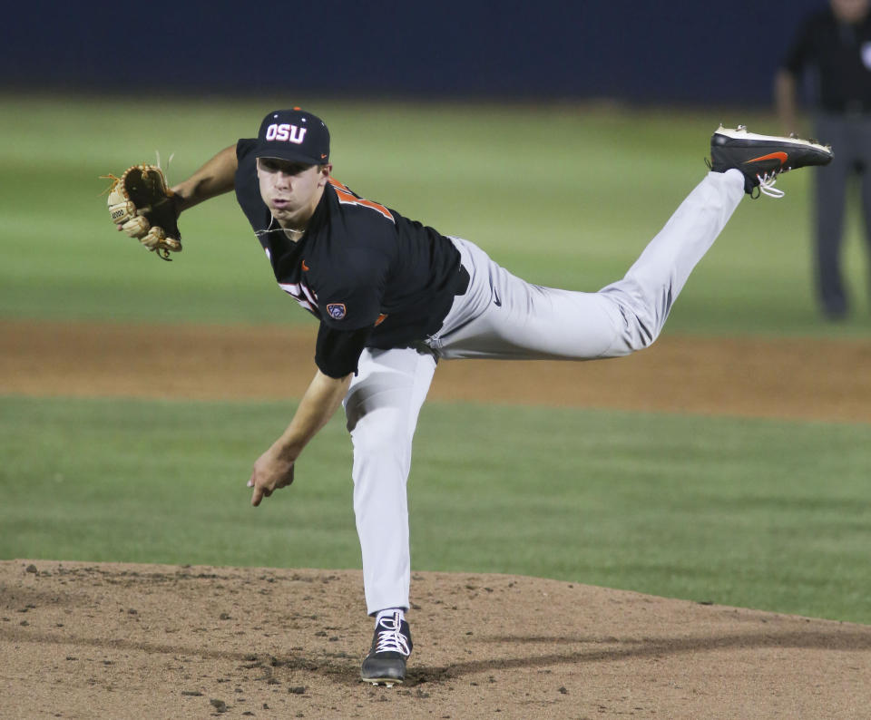 Oregon State pitcher Luke Heimlich plead guilty to molesting his niece when he was 15. (Icon Sportswire)