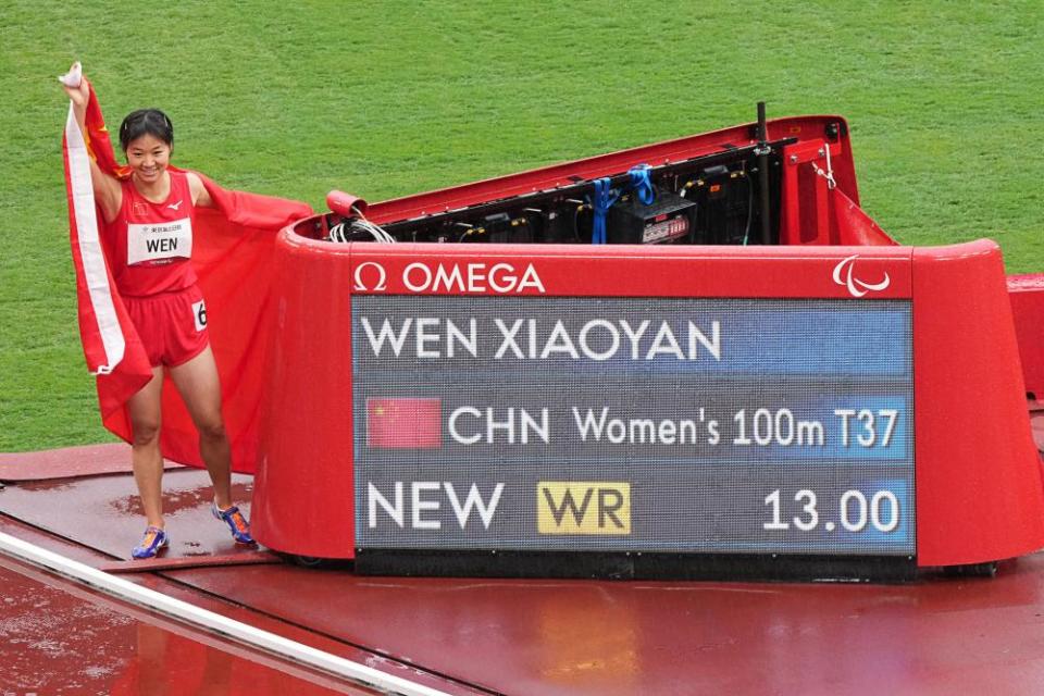 Wen Xiaoyan won three golds as part of a dominant China team.