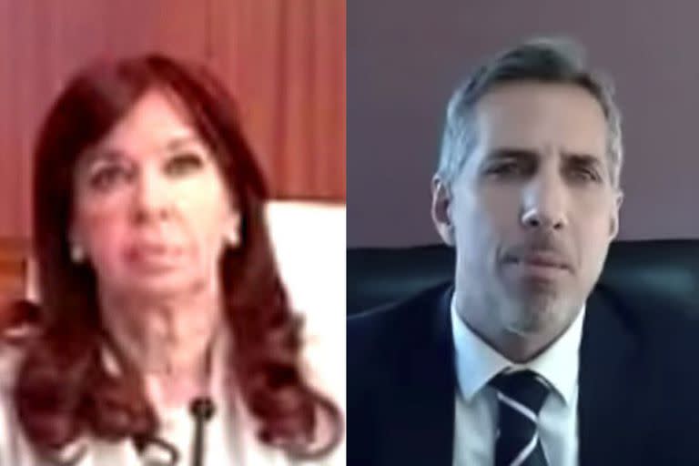 Cristina Kirchner y el fiscal Diego Luciani