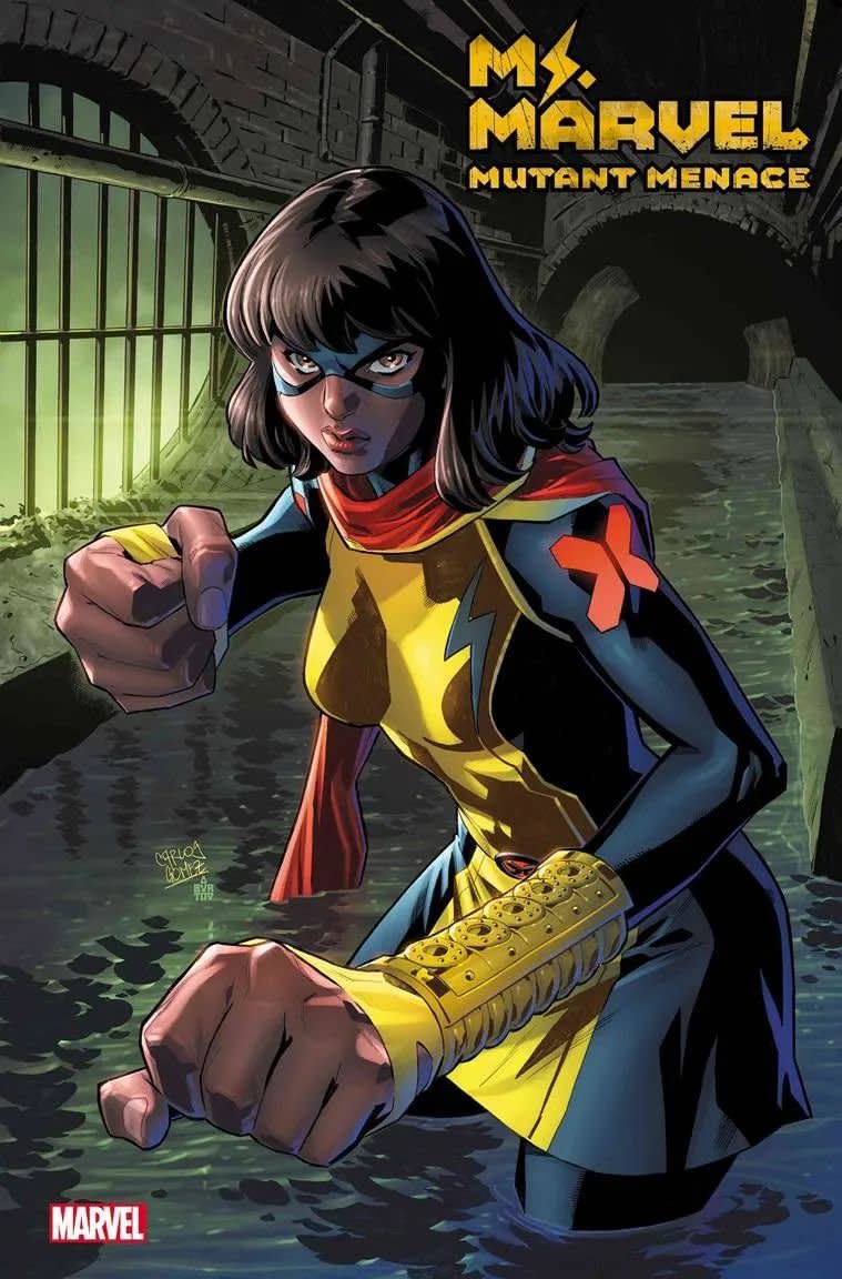 Couverture de la bande dessinée Ms Marvel Mutant Menace