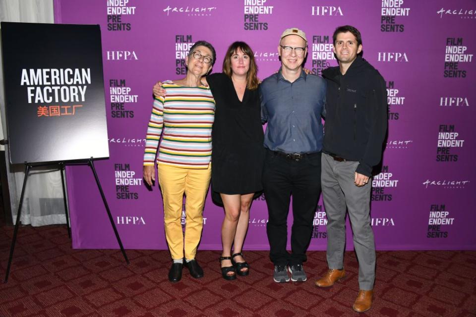 HOLLYWOOD, CALIFORNIA - AUGUST 13: Julia Reichert, Lindsay Utz, Steven Bognar and Chad Cannon at Film Independent Presents Special Screening Of 