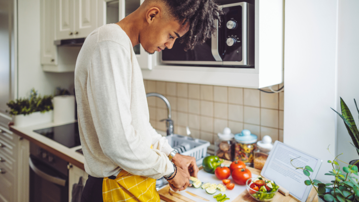 Cooking your own meals can go a long way in living a healthy life.