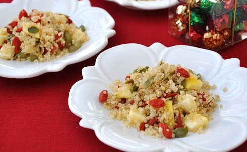 Quinoa Salad with Pumpkin Seeds, Apples, and Goji Berries