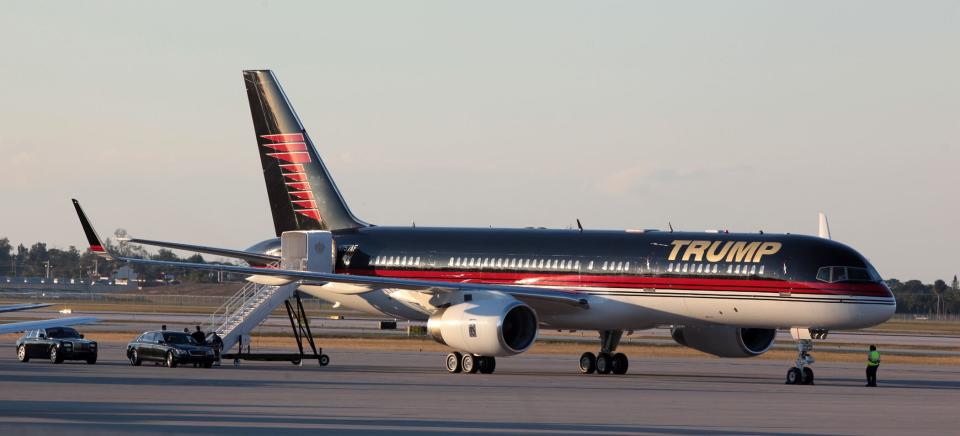 Trump bought his private Boeing 757 plane in February 2011 for about $100 million from Microsoft's co-founder Paul Allen. Trump upgraded the plane to include many upgrades, including 24 karat gold-plated seat belts.