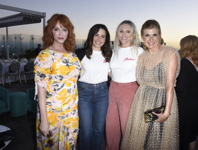 <p>Christina Hendricks, Sophia Bush, <em>InStyle</em> Editor-in-Chief Laura Brown and Connie Britton. Photo by Vivien Killilea/Getty Images.</p>