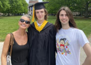 <p>The model <a href="https://people.com/style/paulina-porizkova-knows-ric-ocasek-proud-of-son-graduation/" rel="nofollow noopener" target="_blank" data-ylk="slk:honored her late estranged husband;elm:context_link;itc:0;sec:content-canvas" class="link ">honored her late estranged husband</a> Ric Ocasek on May 23, as she celebrated their son Oliver's college graduation. "This weekend, I want to send out well-wishes and congratulations to everyone whose children are taking a big step into adulthood," she <a href="https://www.instagram.com/p/CPN1yqNhfdT/?utm_source=ig_embed&ig_rid=7a6bc4ce-64d1-406c-8fdd-173b65eed62c" rel="nofollow noopener" target="_blank" data-ylk="slk:wrote;elm:context_link;itc:0;sec:content-canvas" class="link ">wrote</a> in the caption alongside a family photo with sons Jonathan and Oliver.</p> <p>"But my heart goes out to all of us who are attending such momentous occasions as graduations - with someone crucial missing," Porizkova continued. "Their absence in these joyous occasions is probably even more keenly felt. They SHOULD be here. There is such a painfully felt hollow where they belong."</p> <p>"Both of our boys graduated on time, with honors, after having the worst year and a half of their lives. I'm so incredibly proud of them. And I know he is too. Together, we've raised some outstanding human beings." she wrote, referencing the Cars frontman, who died in September 2019.</p>