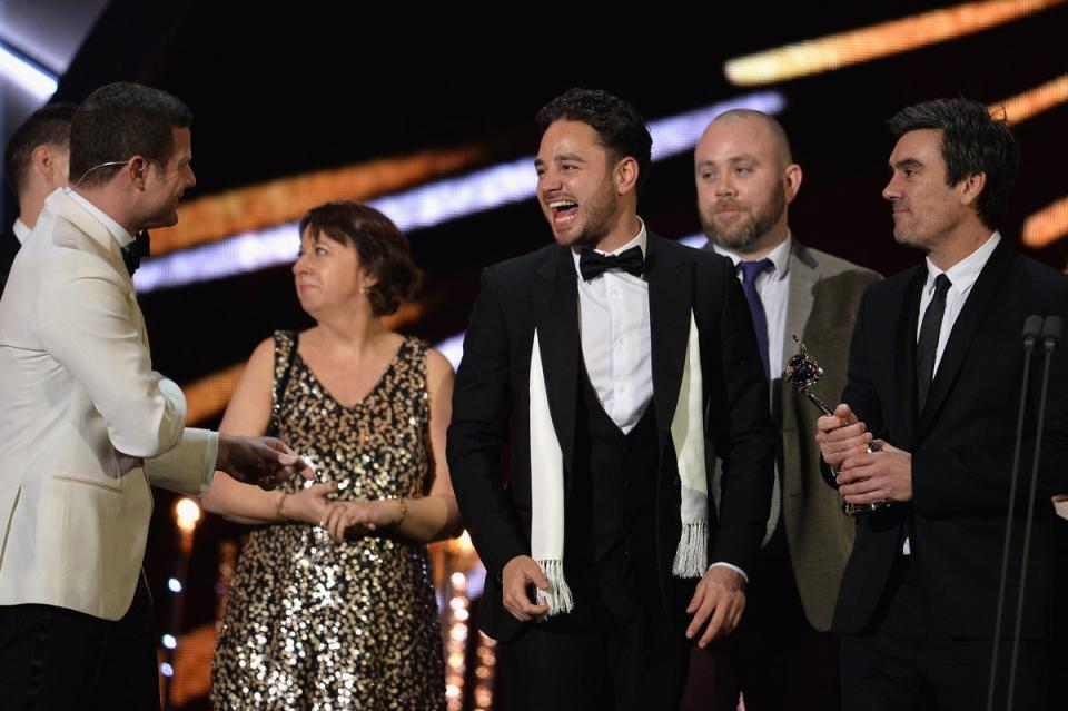 Adam Thomas and the cast of Emmerdale in 2017 (Getty Images)