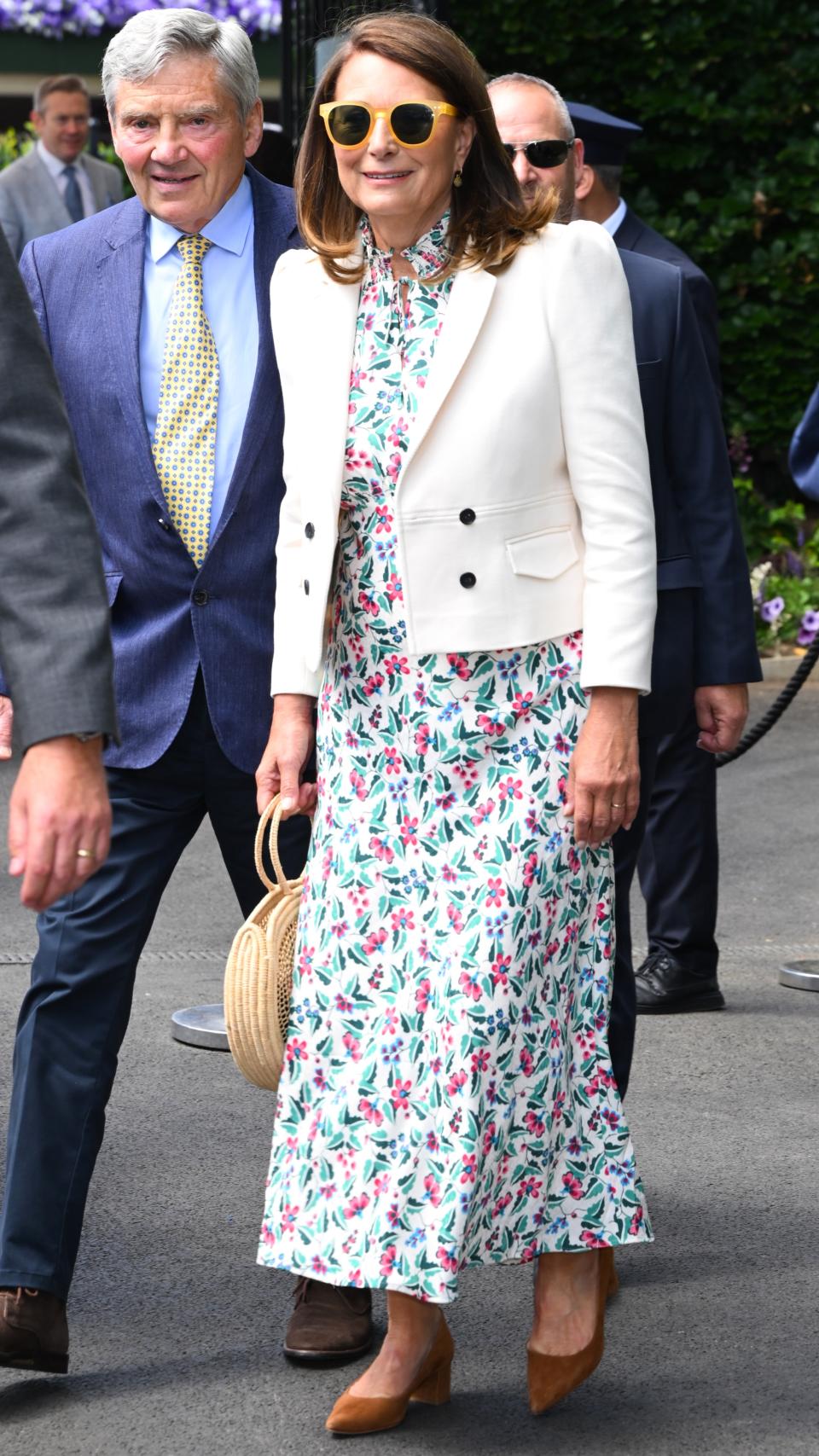 Carole Middleton attends day four of the Wimbledon Tennis Championships