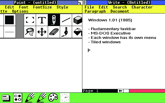 The original version of Microsoft Paint from 1985 - Microsoft