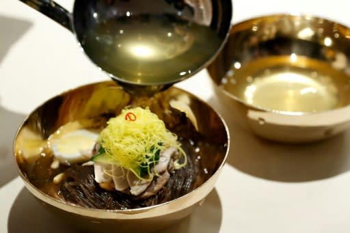 The famed dish was served during the banquet of the inter-Korean summit in the truce village of Panmunjom