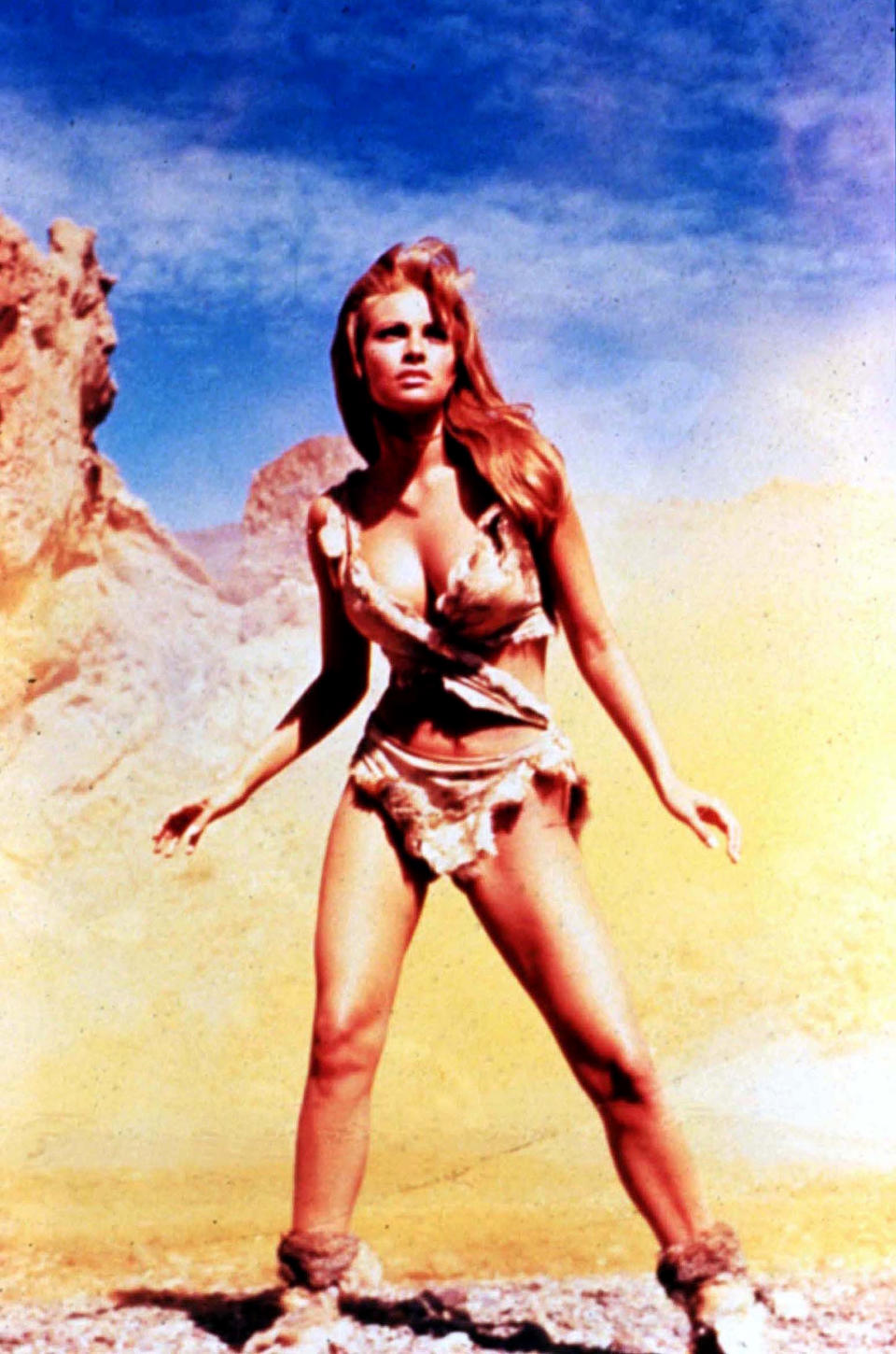 Welch in her skimpy prehistoric woman outfit.  (Ronald Grant via Everett Collection)