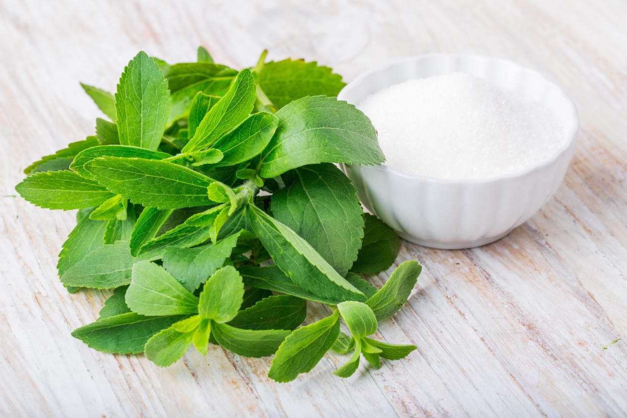 This is what the leaves of a stevia plant look like. (Photo: Aneta_Gu via Getty Images)