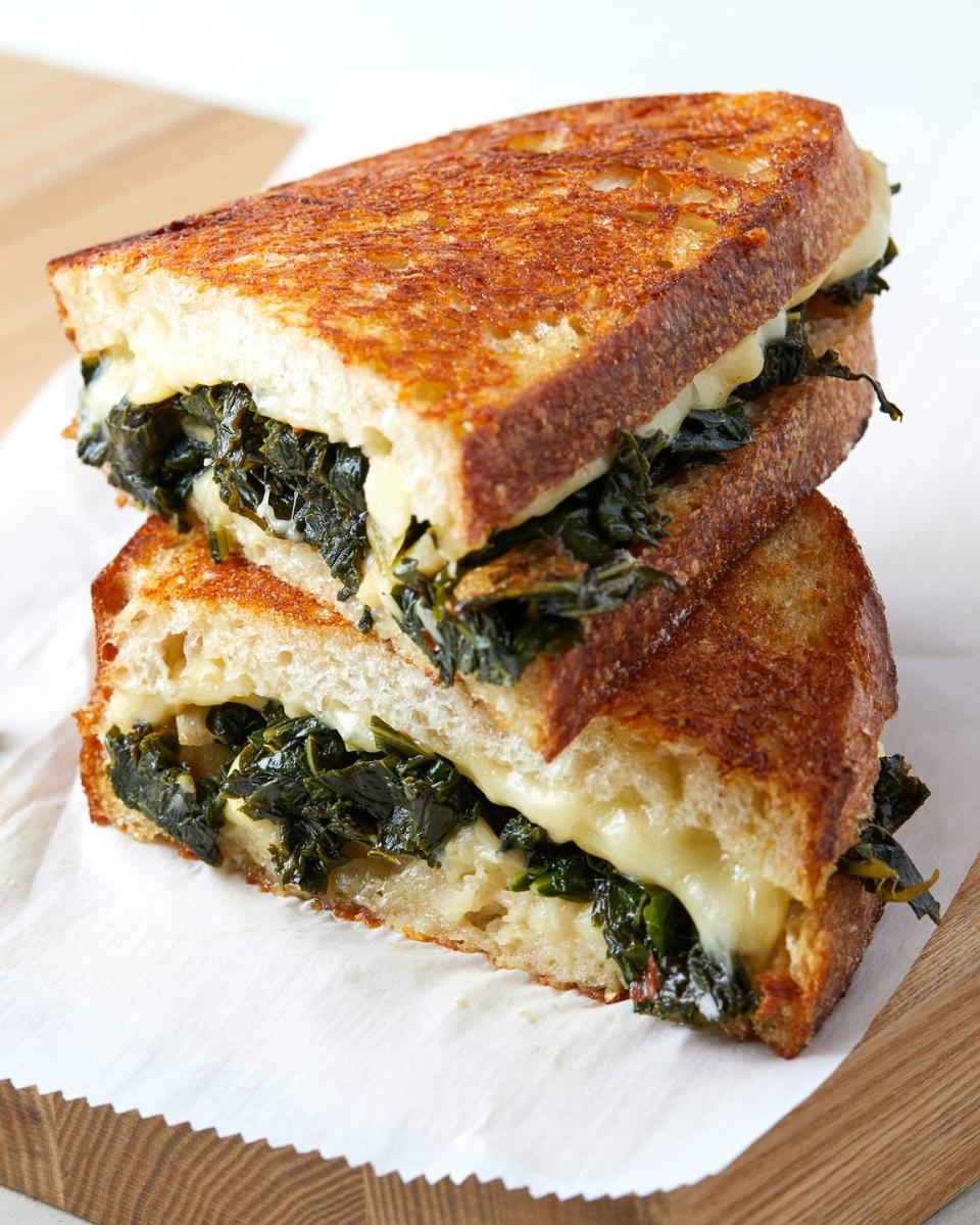 Parmesan Crusted Kale Grilled Cheese