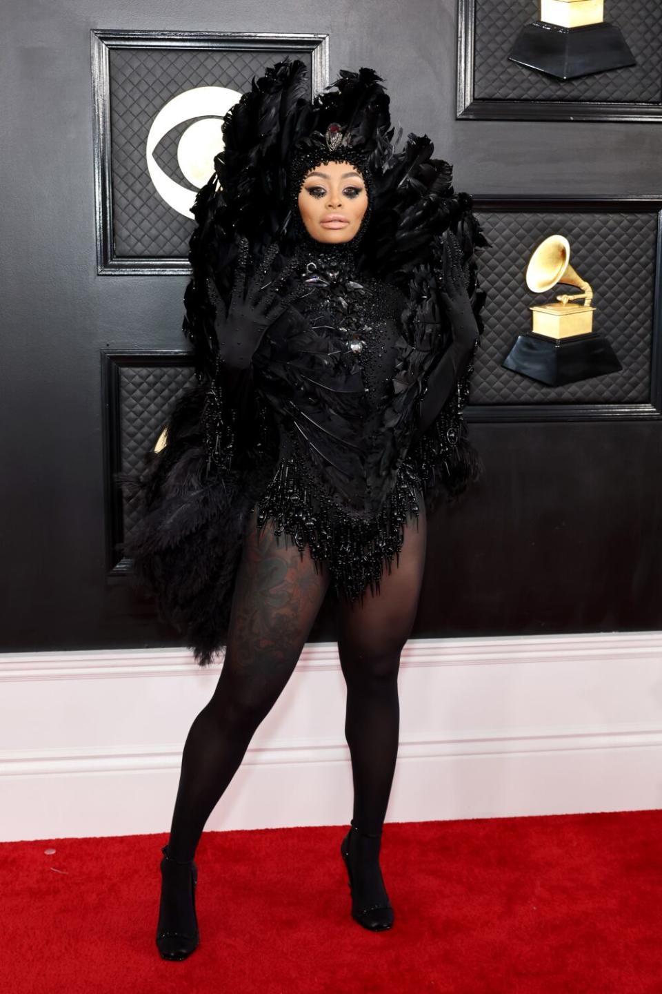 Blac Chyna on the 2023 Grammy Awards red carpet.