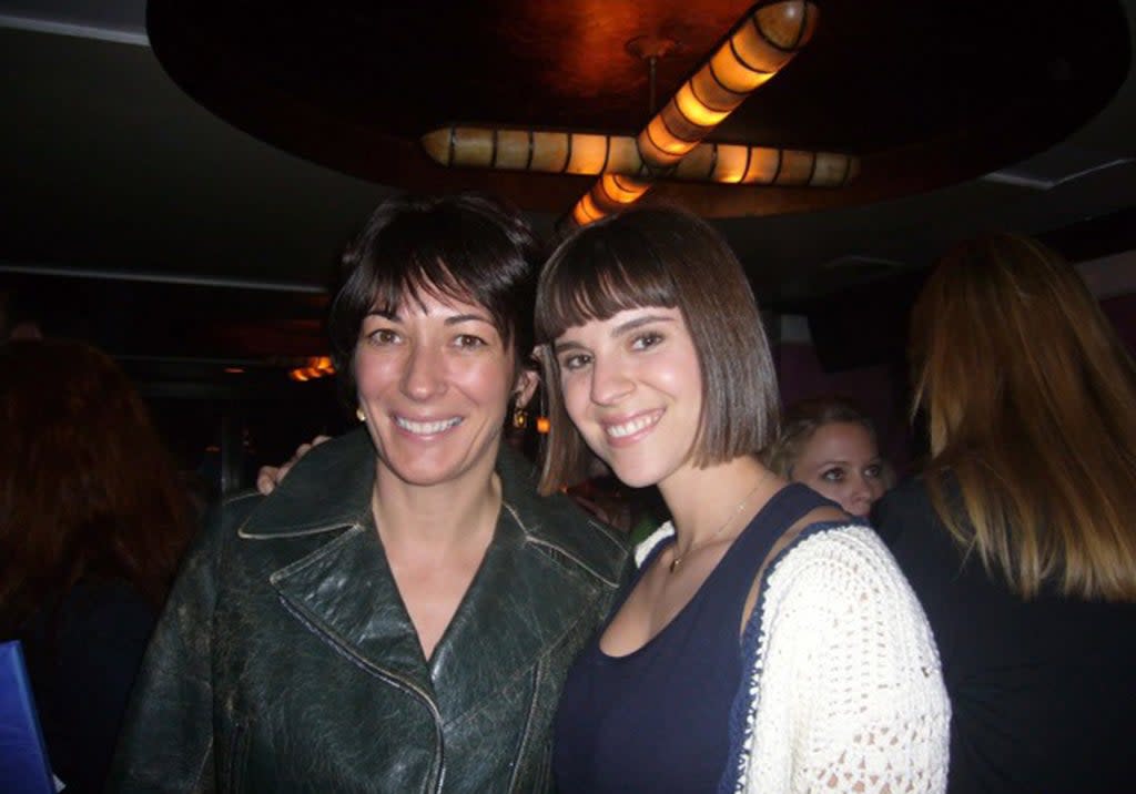 File. Ghislaine Maxwell pictured with Jeffrey Epstein's PA, Sarah Kellen (US Department of Justice)