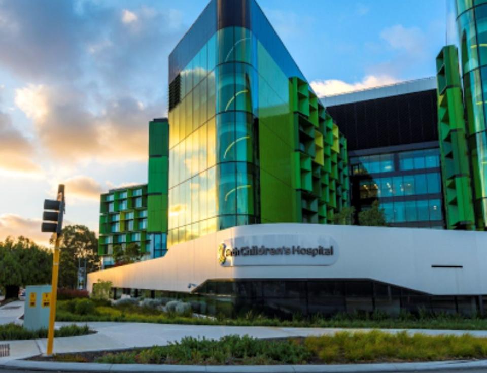 Photo of Perth Children's Hospital where a 10-year-old boy passed away from the flu.