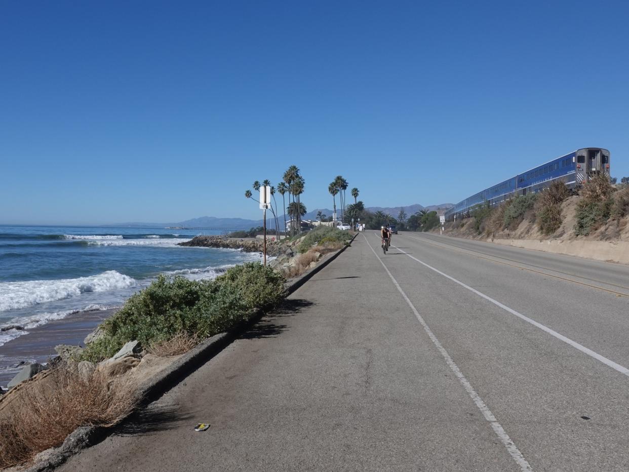 Pacific Coast Highway near Faria Beach, north of Ventura, in 2021. A pedestrian was fatally struck on the coastal route Wednesday morning.