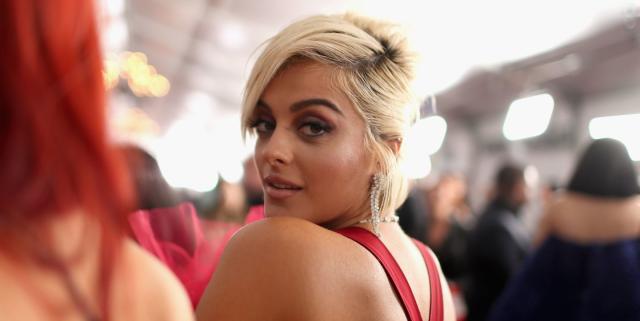 Bebe Rexha Ultimately Wore a Ruffly Red Ball Gown to the 2019 Grammys