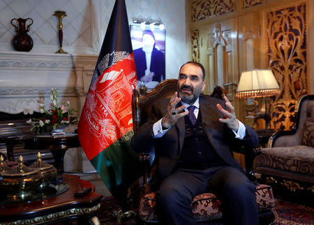 Atta Mohammad Noor, governor of the Balkh province, speaks during an interview in Kabul, Afghanistan January 25, 2017. REUTERS/Mohammad Ismail