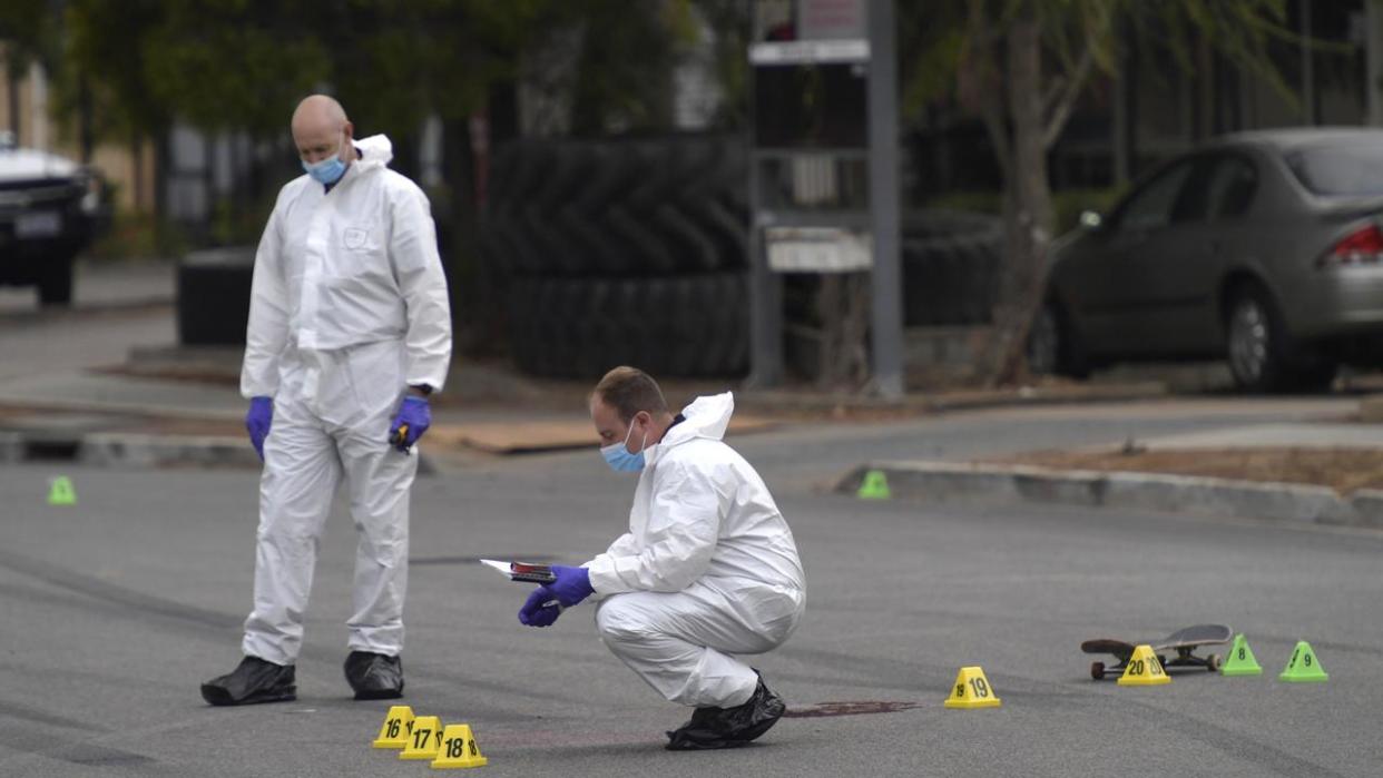 ADELAIDE, AUSTRALIA - NCA NewsWire Photos - 9th APRIL, 2024: Police and detectives are on scene at Welland in Adelaide where a body was discovered this morning. Picture: NCA NewsWire / Roy VanDerVegt