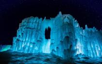 <p>The Lincoln Ice Castles have become famous for the otherworldly glow they give off at night. The ice structureswhich look like something straight out of a Disney movieare maintained by hand and grown every winter. Lights installed inside of the ice sculpture will give off a magical, choreographed show every nightand theres even an ice slide for kids at heart. </p>