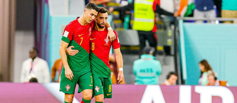 Cristiano Ronaldo et Bruno Fernandes ont fait sauter le verrou uruguayen.  - Credit:NIGEL KEENE / ProSportsImages / DPPI via AFP