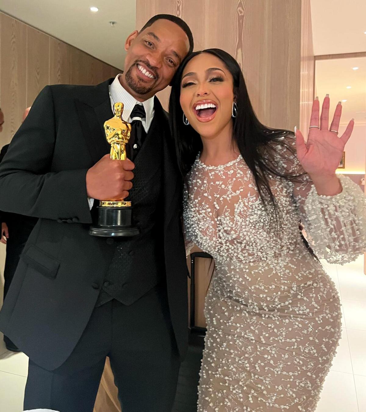 Jordyn Woods celebrates Will Smith after Oscars 2022 slap