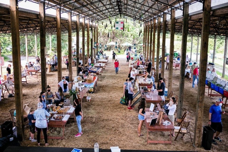 The Swank Farmers' Market is held on Saturdays through May beneath the pole barn at Swank Farm in Loxahatchee Groves.