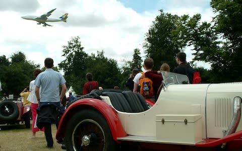 goodwood festival of speed 2004 - boeing 747 display in 2004