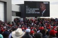 U.S. President Donald Trump holds a campaign rally in Londonderry